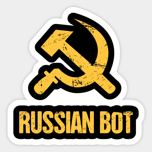 Funny Russian Bot / Internet Troll Sticker by MeatMan